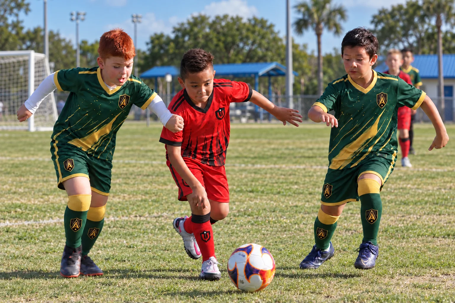 Outdoor soccer kit and program visualization