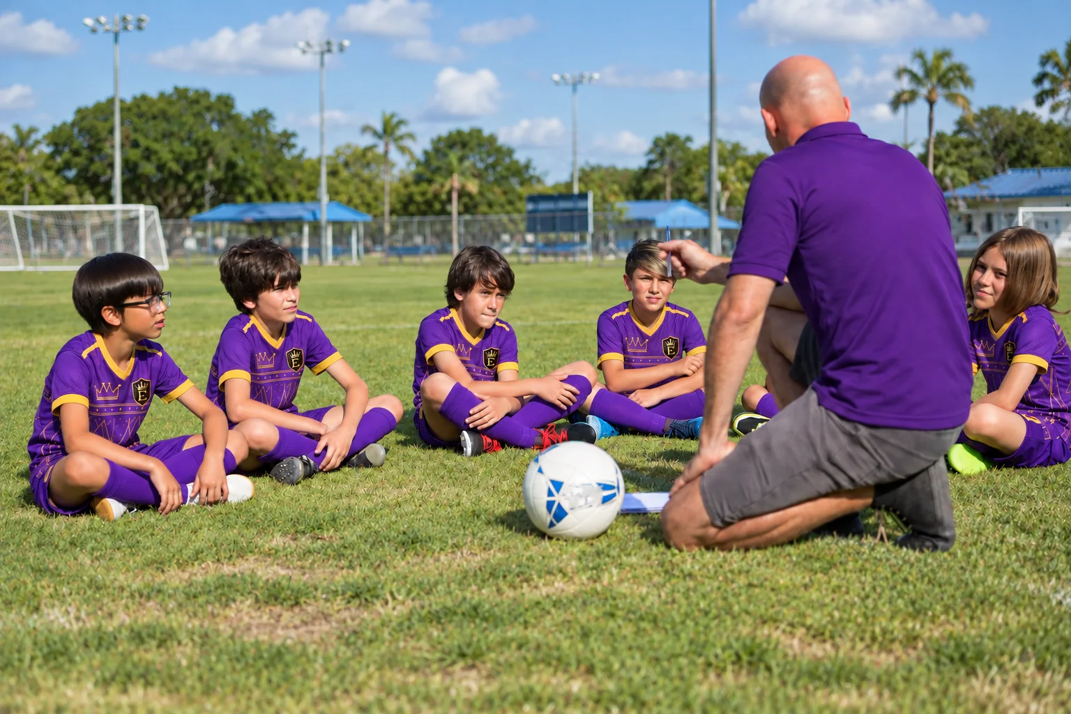 Outdoor soccer kit and program visualization