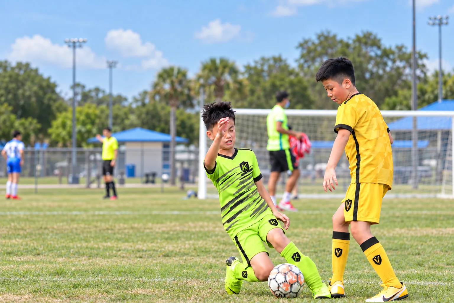 Outdoor soccer kit and program visualization