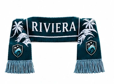 Vista previa de la bufanda de Riviera SC, prenda para aficionados aprobada