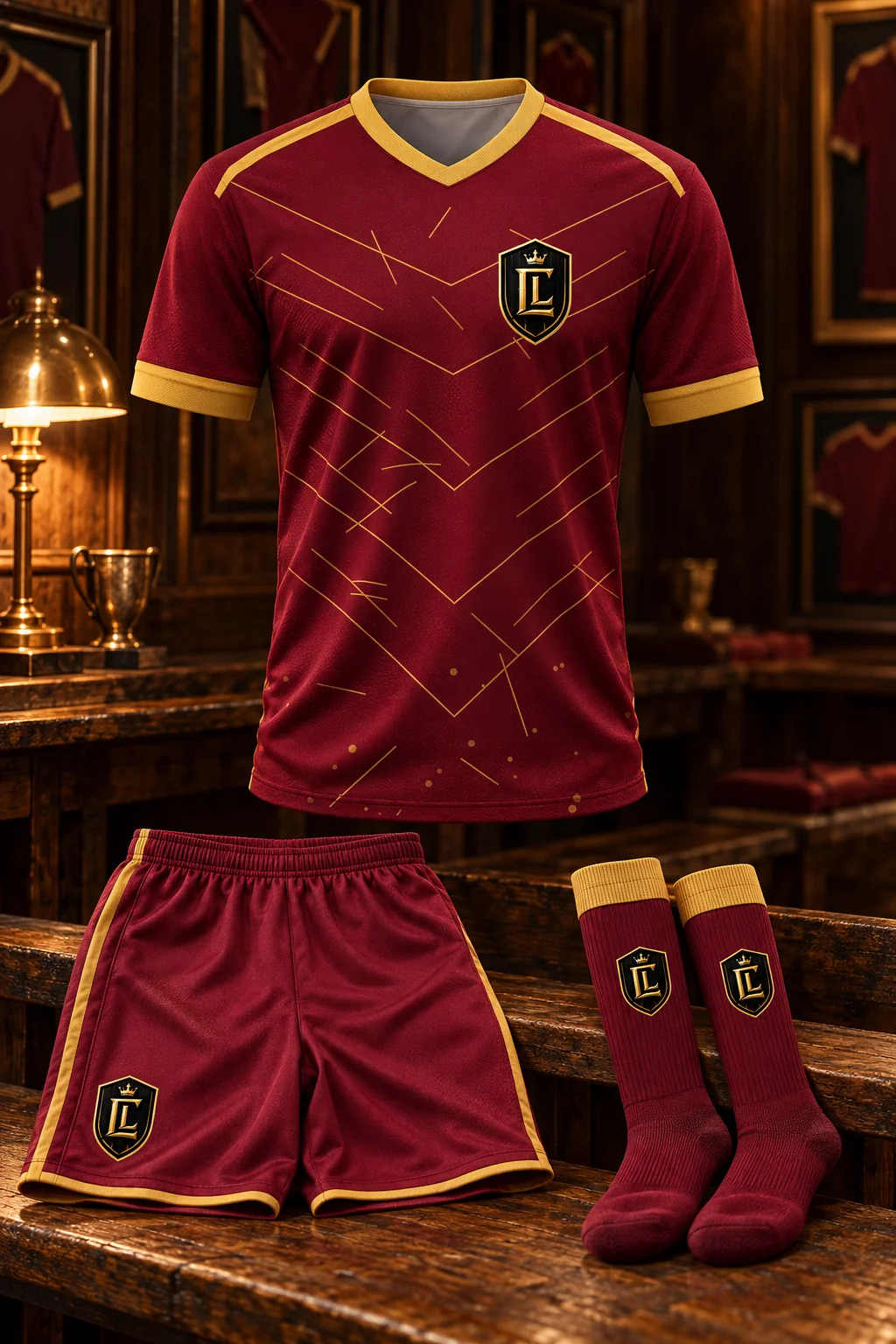 Vista previa de la camiseta, los pantalones cortos y las medias originales aprobados de Legacy SC