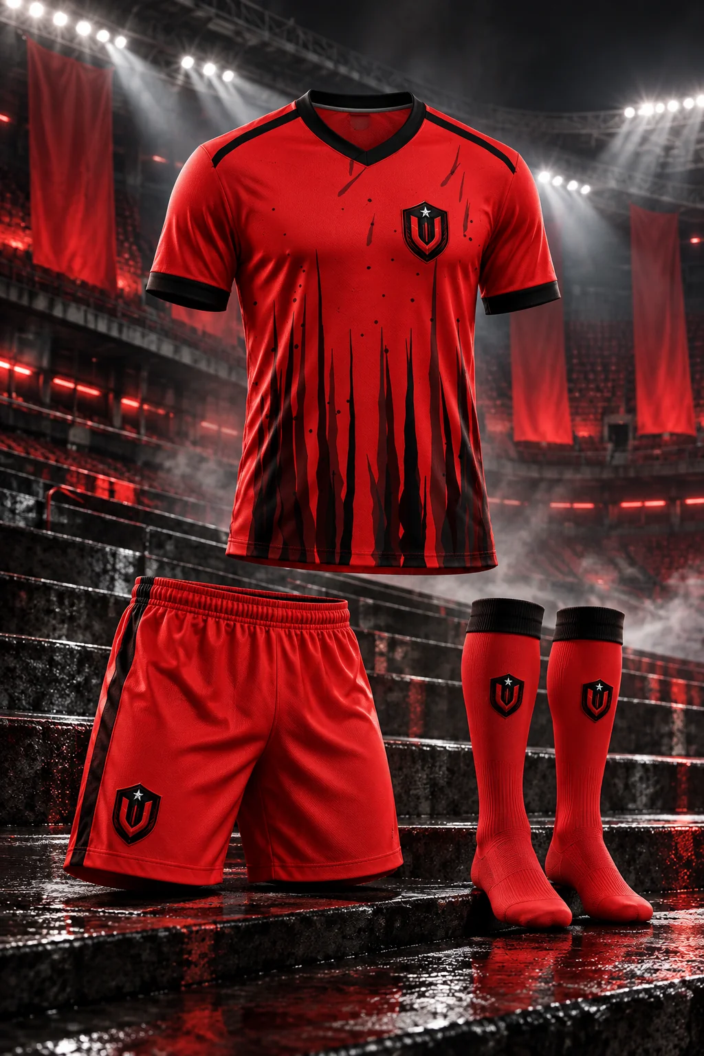 Vista previa de la camiseta, los pantalones cortos y las medias originales aprobados de United SC